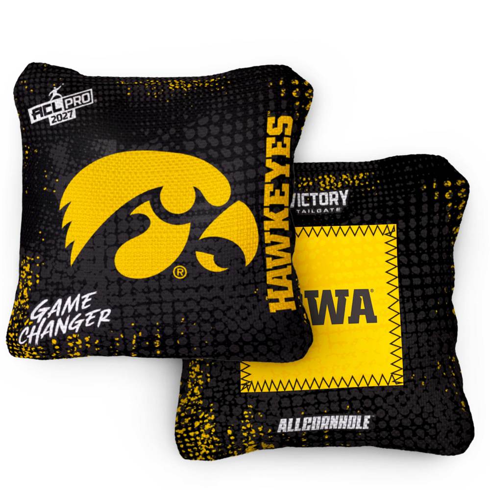 2027 Iowa Hawkeyes GameChanger™ OG Black ACL Pro Cornhole Bags – Set of 4 Bags