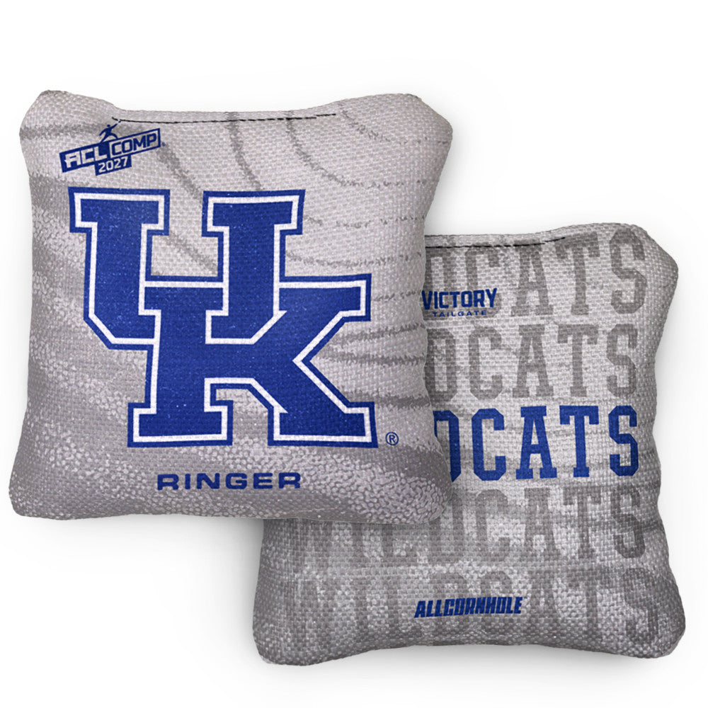 2027 Kentucky Wildcats RINGER Silver ACL Comp Cornhole Bags – Set of 4 Bags