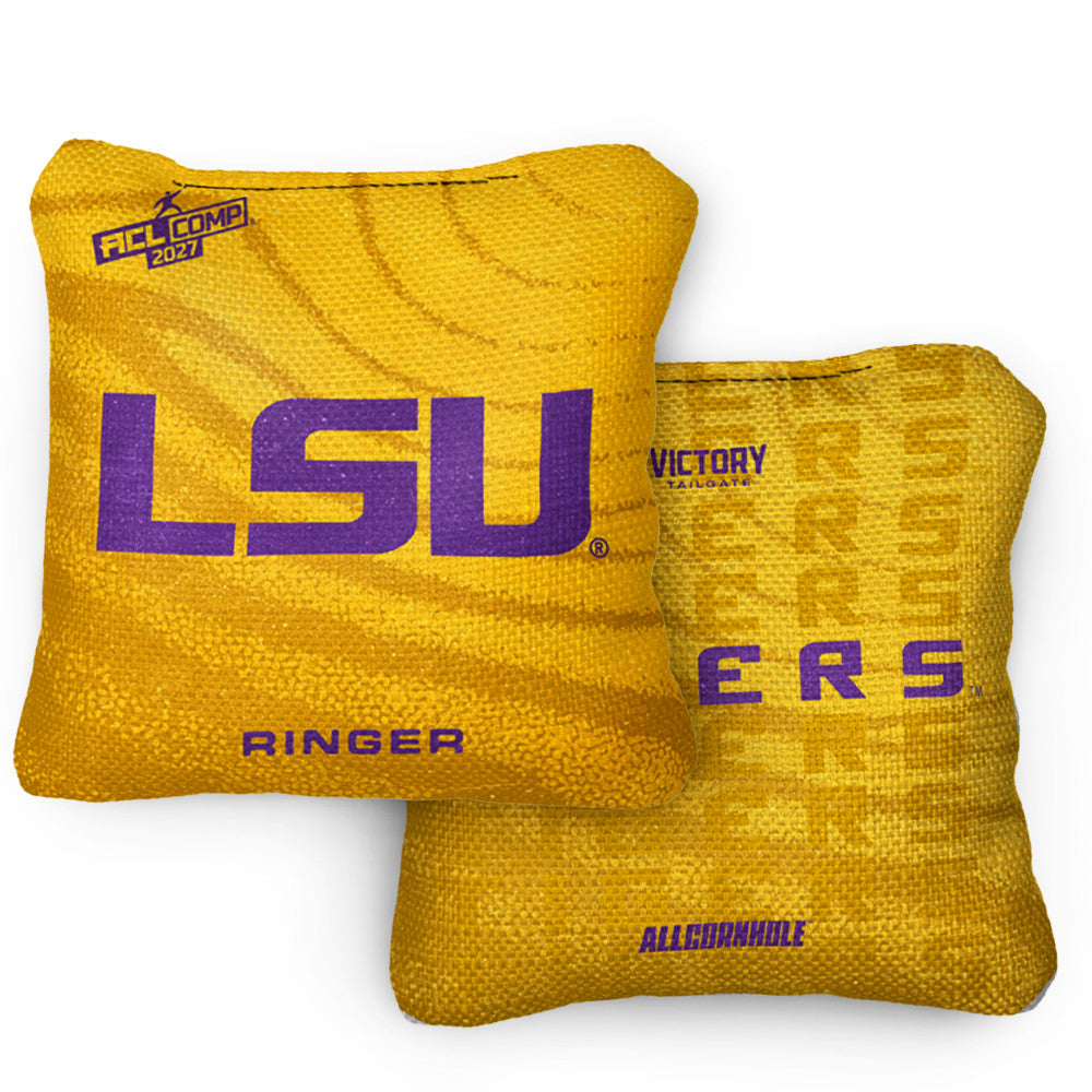 2027 LSU Tigers RINGER Gold ACL Comp Cornhole Bags – Set of 4 Bags