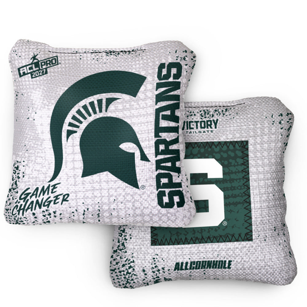 2027 Michigan State Spartans GameChanger™ OG White ACL Pro Cornhole Bags – Set of 4 Bags