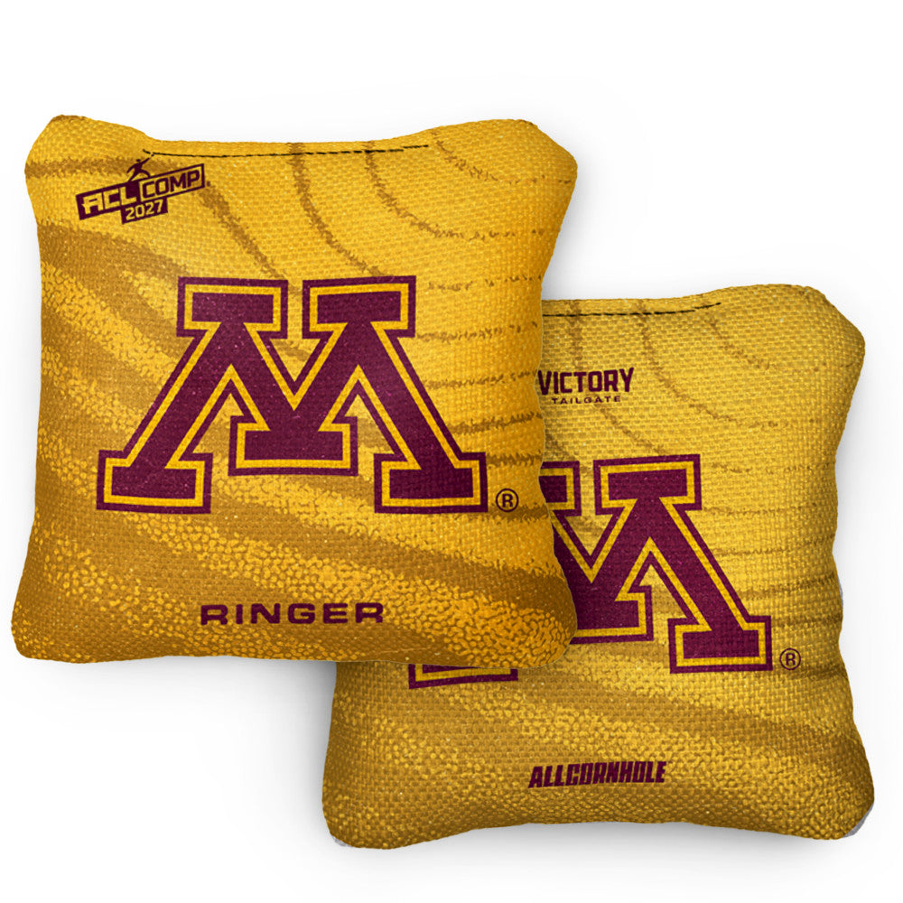 2027 Minnesota Golden Gophers RINGER Gold ACL Comp Cornhole Bags – Set of 4 Bags