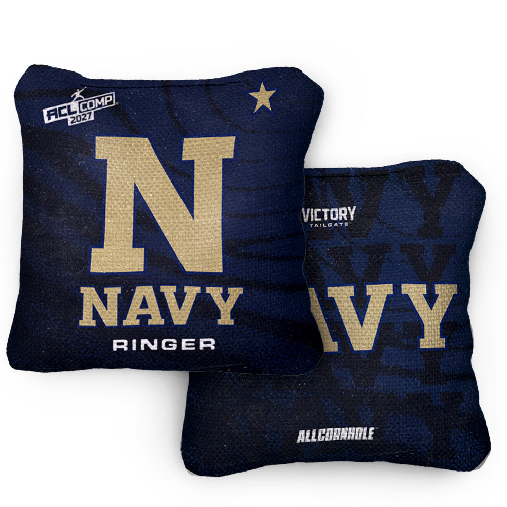 2027 Navy Midshipmen RINGER Blue ACL Comp Cornhole Bags – Set of 4 Bags