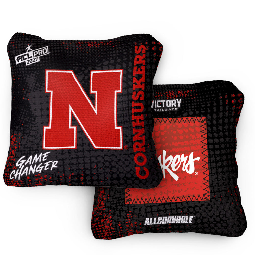 2027 Nebraska Cornhuskers GameChanger™ OG Rich Black ACL Pro Cornhole Bags – Set of 4 Bags