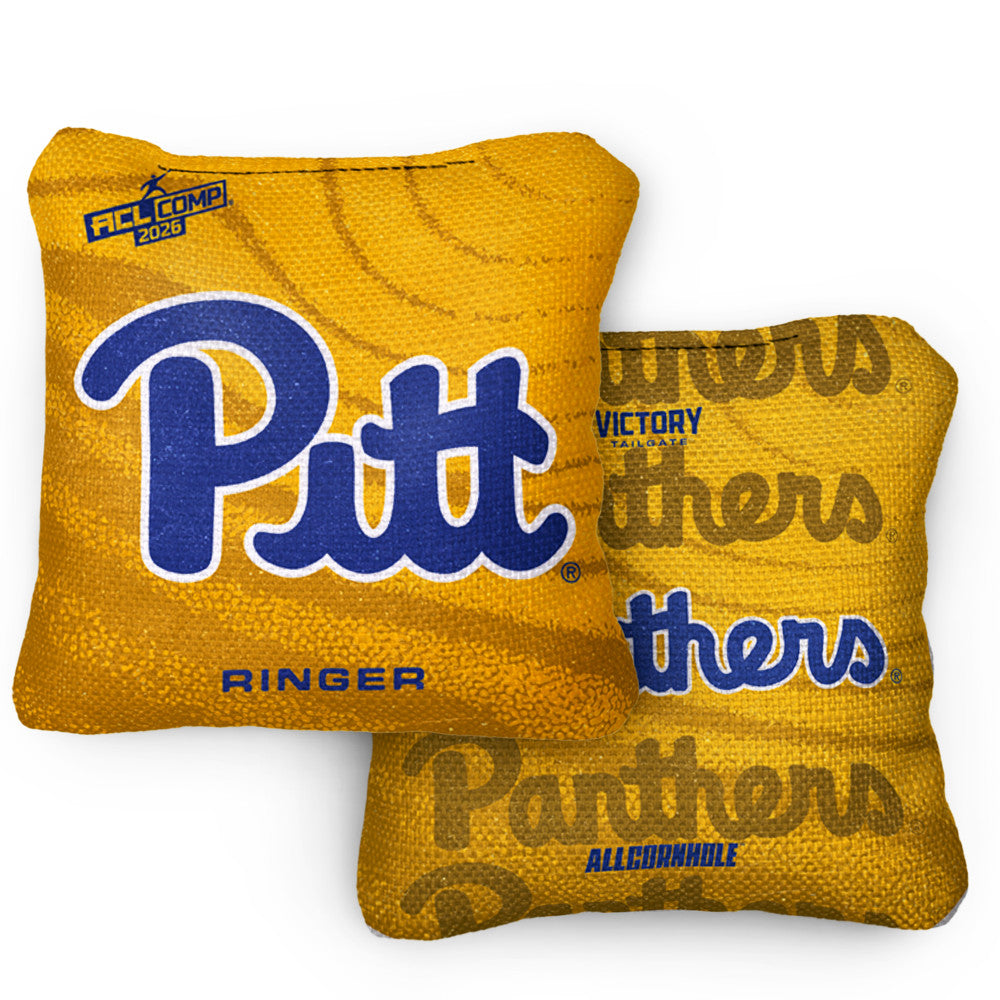 2026 Pittsburgh Panthers RINGER™️Gold ACL Comp Cornhole Bags – Set of 4 Bags