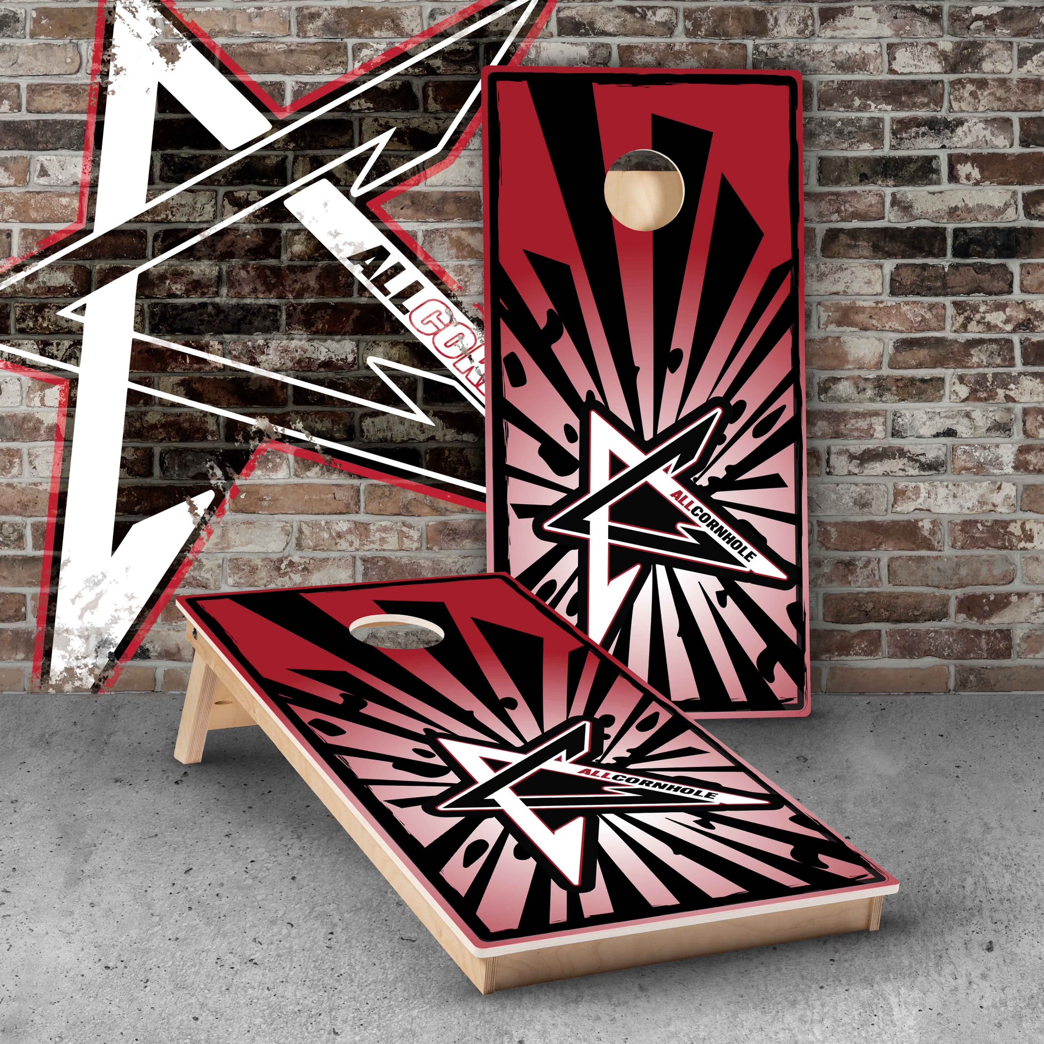 AllCornhole "Burst" Cornhole Boards- Elite Model