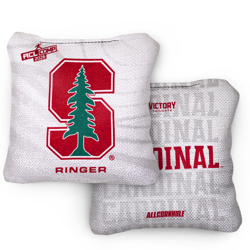 2026 Stanford Cardinal RINGER White ACL Comp Cornhole Bags - Set of 4 Bags