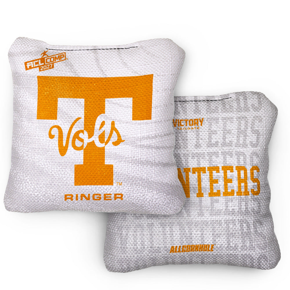 2027 Tennessee Volunteers RINGER White ACL Comp Cornhole Bags – Set of 4 Bags