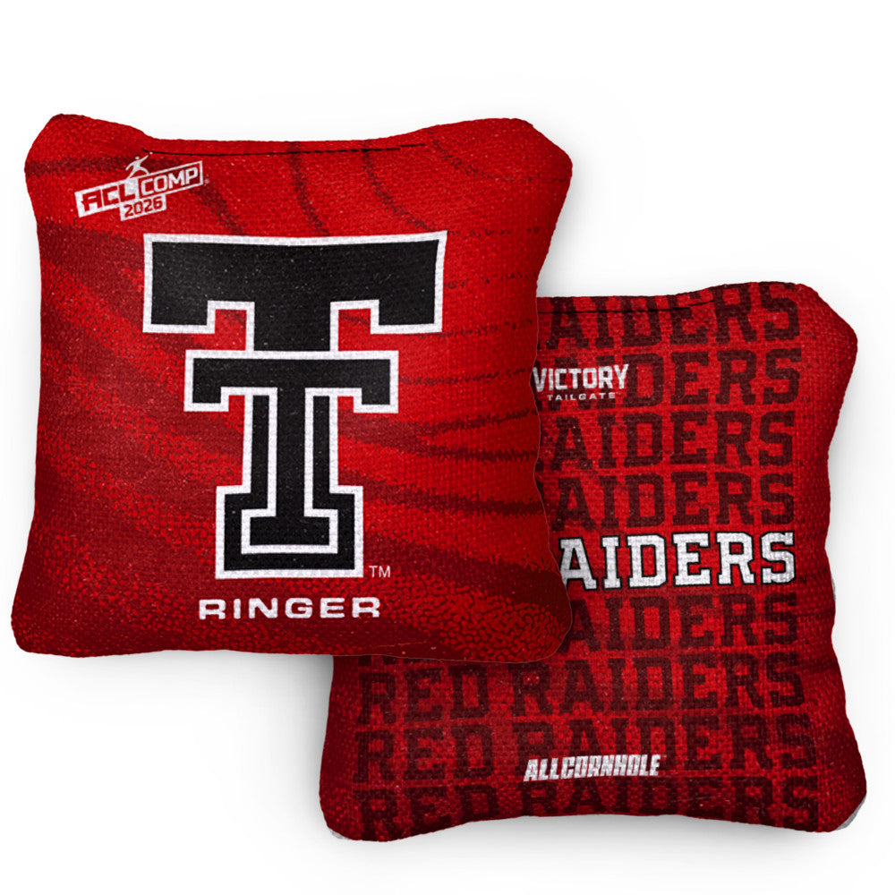 2026 Texas Tech Red Raiders RINGER™️Red ACL Comp Cornhole Bags – Set of 4 Bags