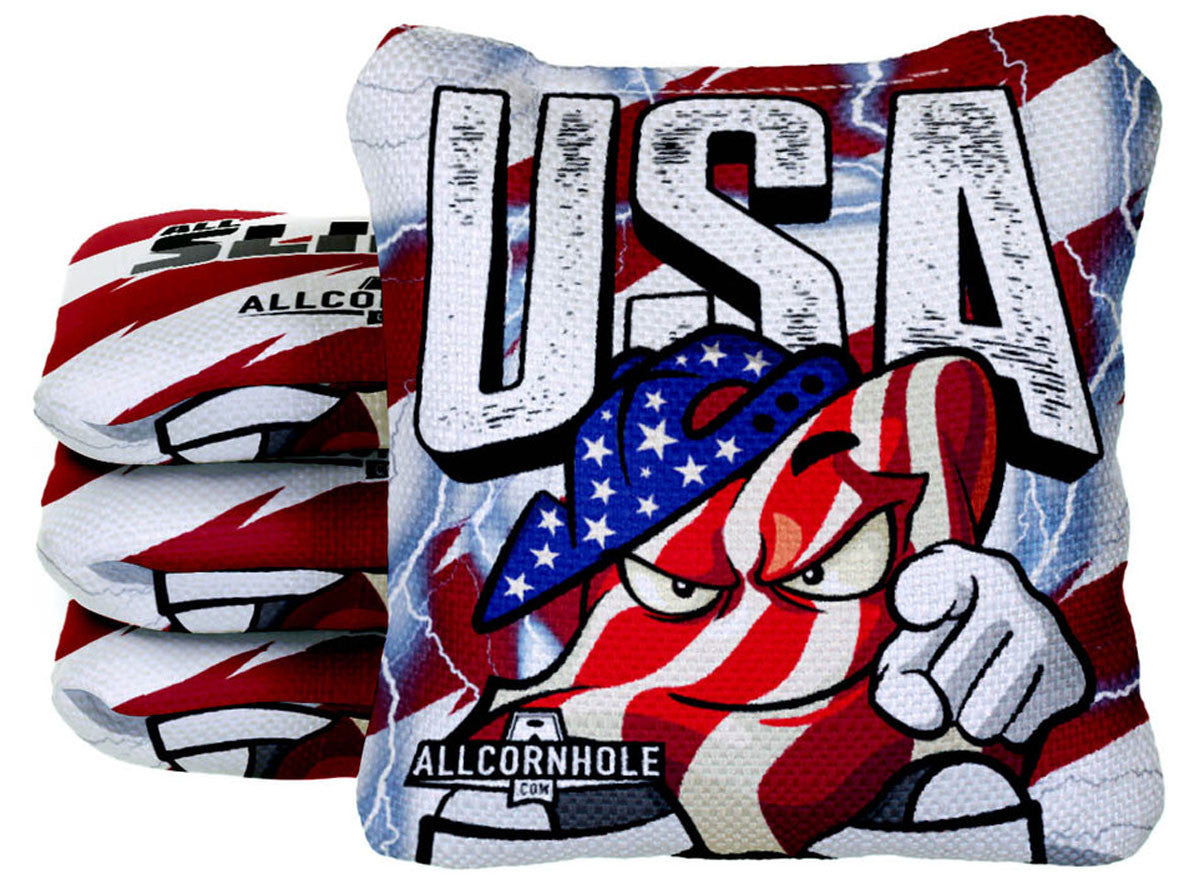 USA Design All-Slides Patriotic cornhole bags - SET OF 4