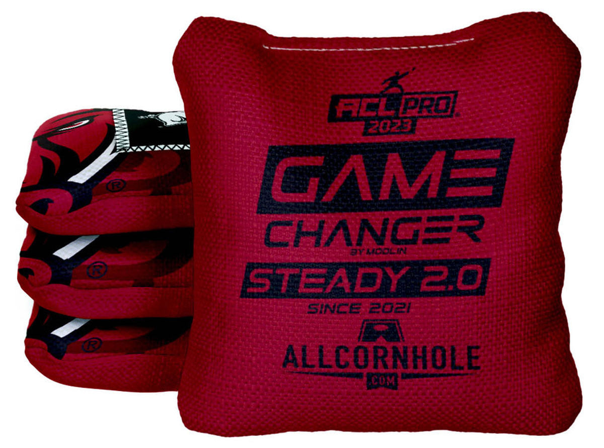 Officially Licensed Collegiate Cornhole Bags - Gamechanger Steady 2.0 - Set of 4 - University of Arkansas