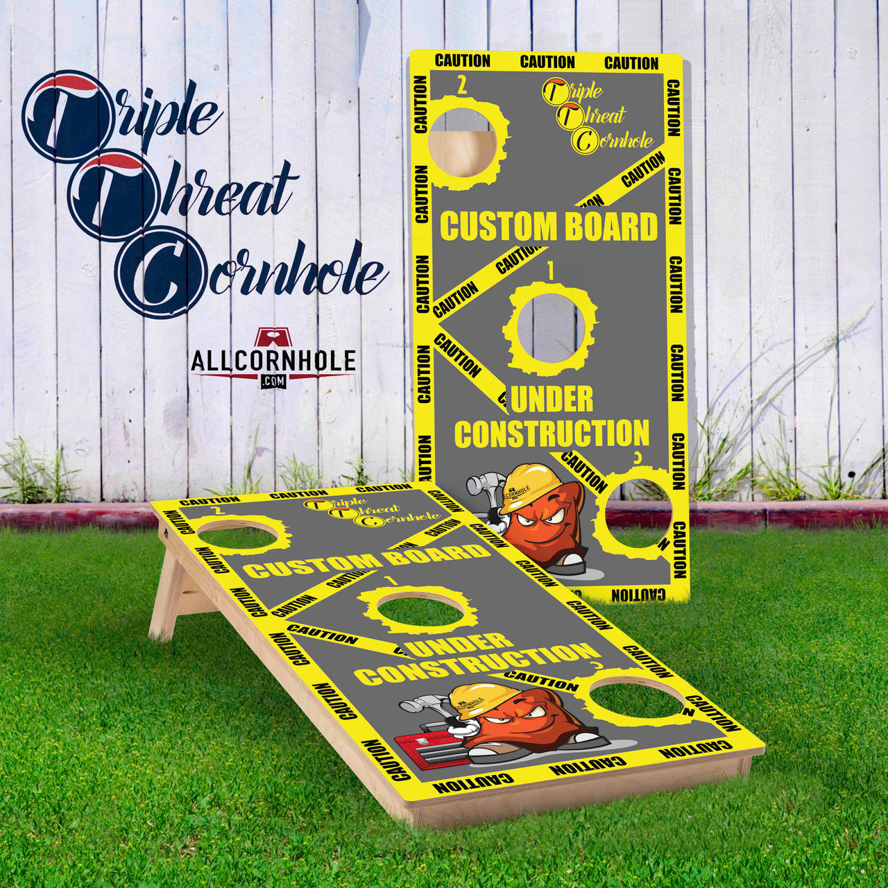 CUSTOM Triple Threat Cornhole Alternative Boards