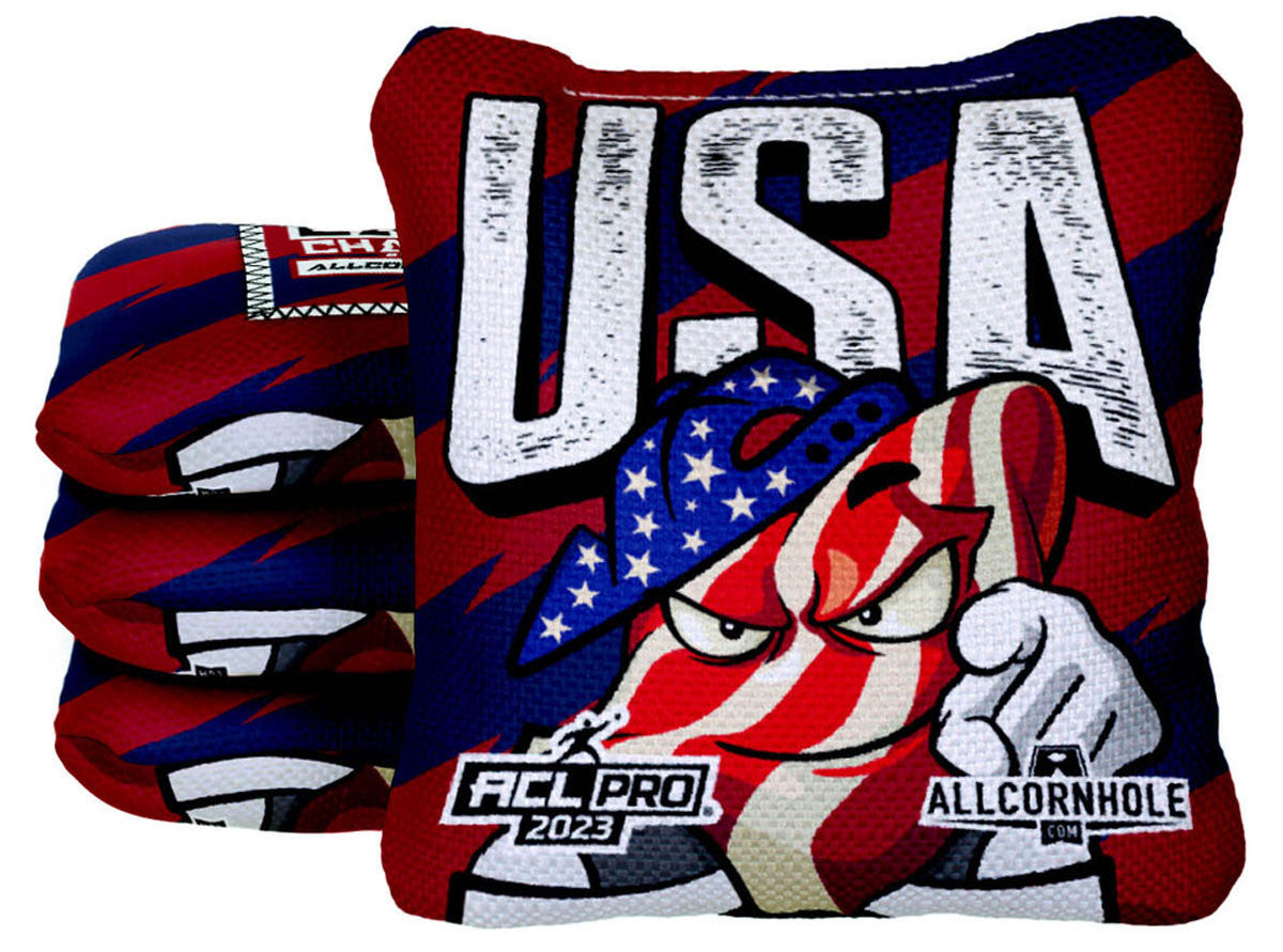 USA Design Patriotic GameChanger Cornhole Bags - Set of 4