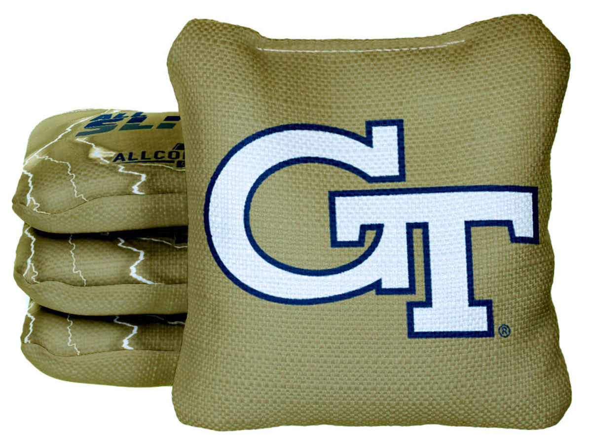Officially Licensed Collegiate Cornhole Bags - All-Slide 2.0 - Set of 4 - Georgia Tech University