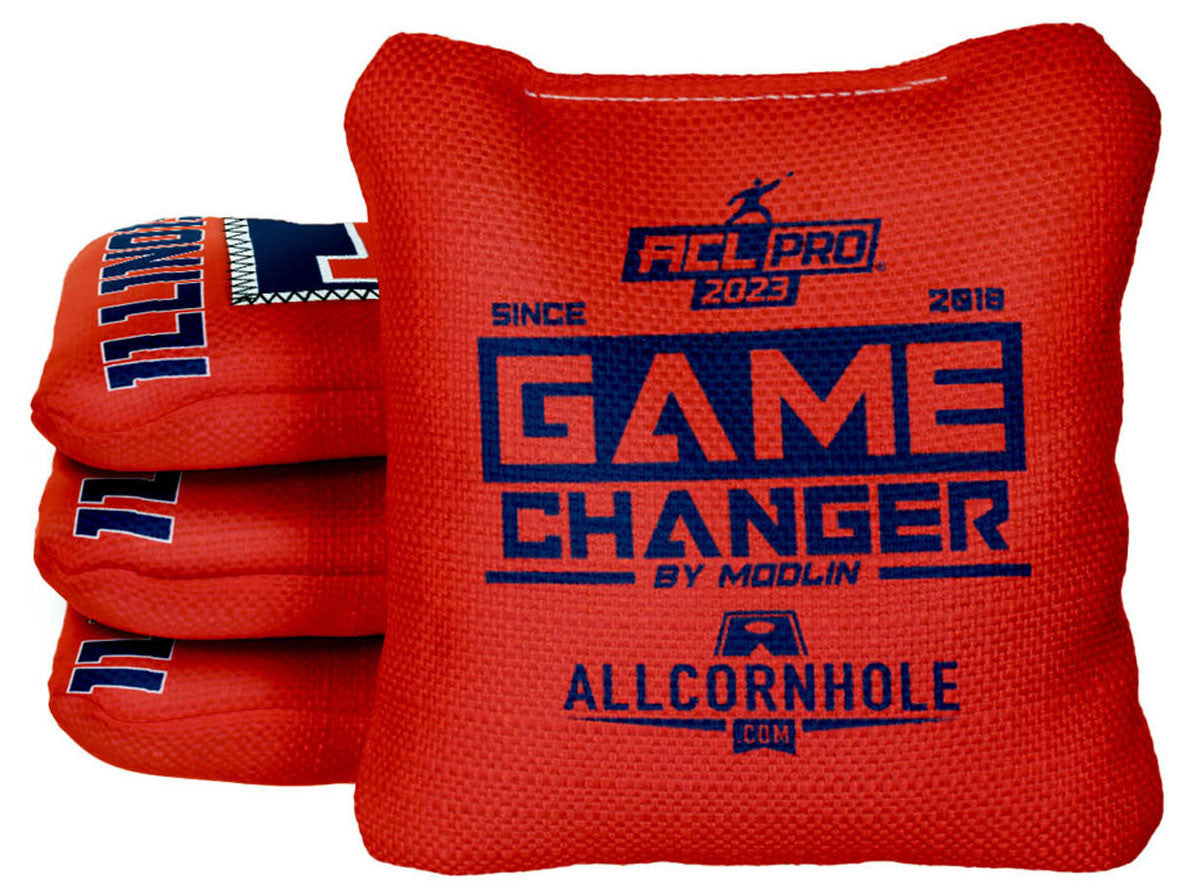 Officially Licensed Collegiate Cornhole Bags - Gamechangers - Set of 4 - University of Illinois