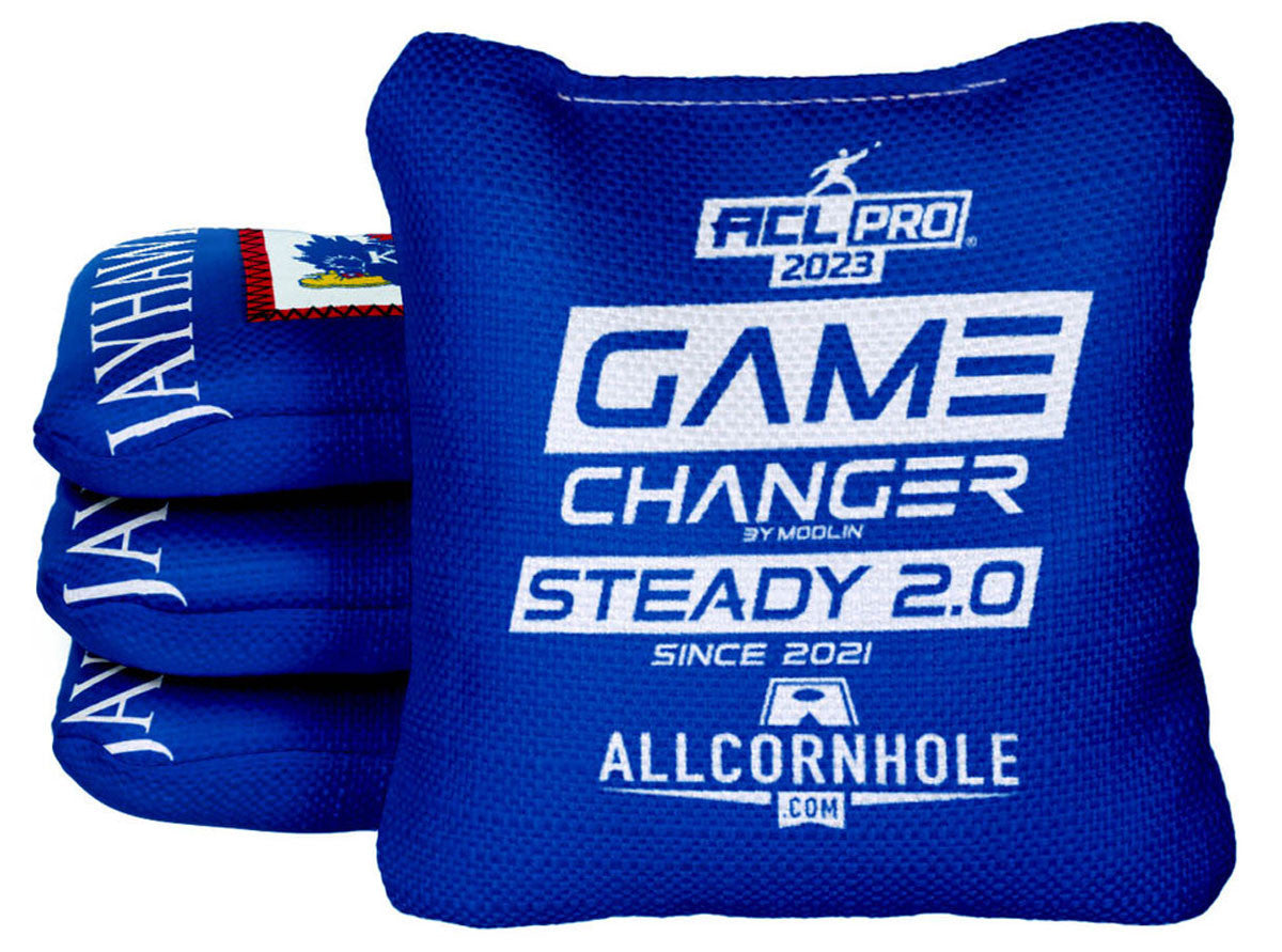 Officially Licensed Collegiate Cornhole Bags - Gamechanger Steady 2.0 - Set of 4 -  Kansas University
