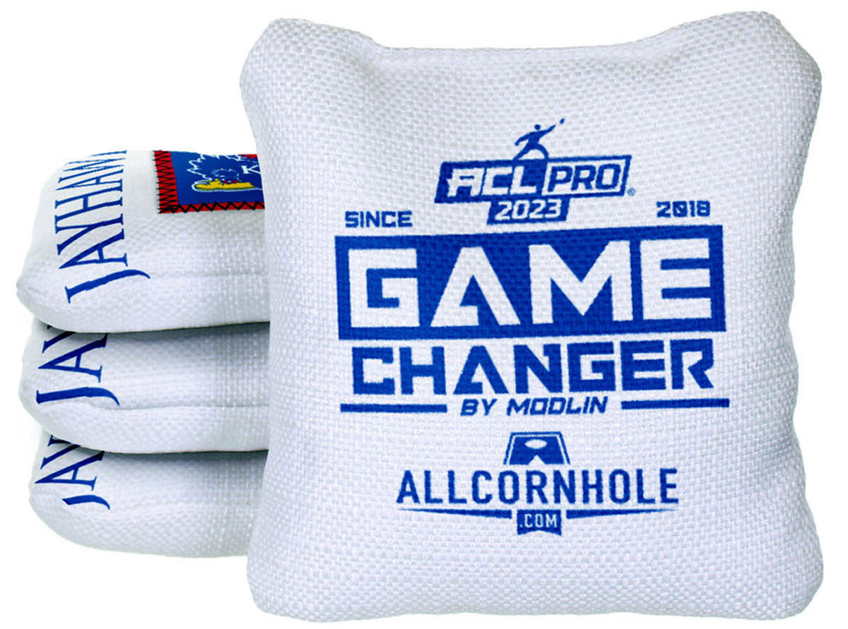 Officially Licensed Collegiate Cornhole Bags - Gamechangers - Set of 4 - Kansas University