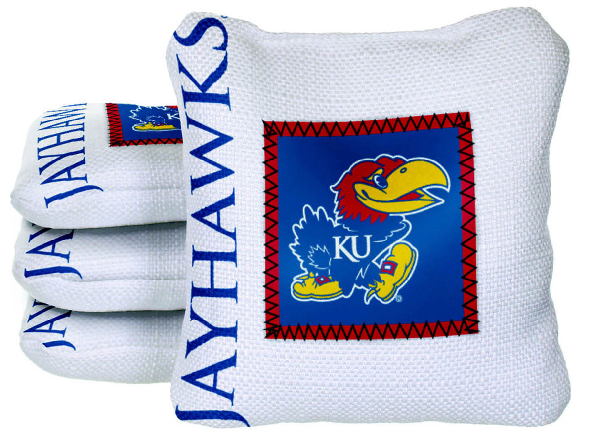 Officially Licensed Collegiate Cornhole Bags - Gamechangers - Set of 4 - Kansas University