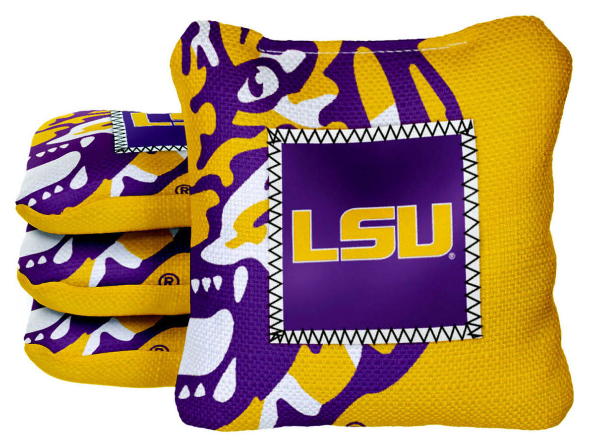 Officially Licensed Collegiate Cornhole Bags - Gamechanger Steady 2.0 - Set of 4 -  Louisiana State University