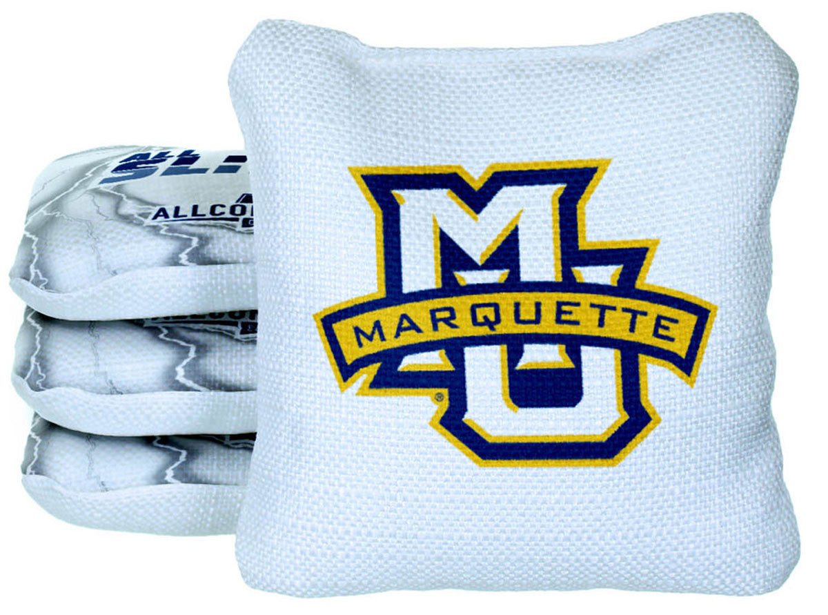Officially Licensed Collegiate Cornhole Bags - All-Slide 2.0 - Set of 4 - Marquette University
