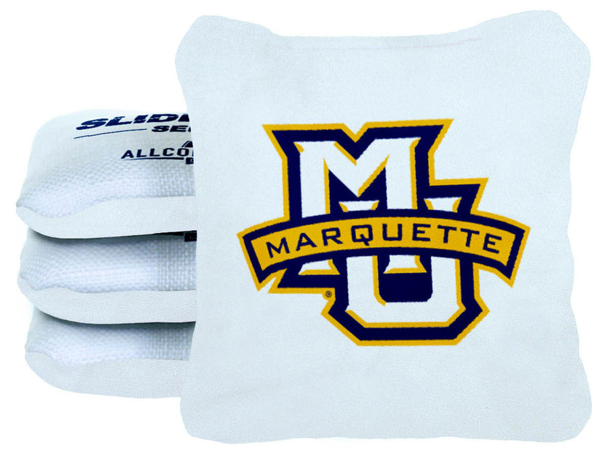 Officially Licensed Collegiate Cornhole Bags - Slide Rite - Set of 4 - Marquette University