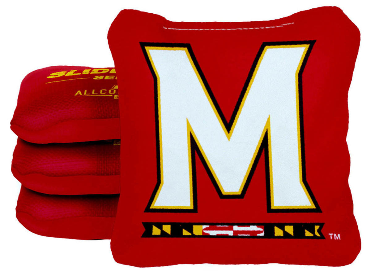 Officially Licensed Collegiate Cornhole Bags - Slide Rite - Set of 4 - University of Maryland