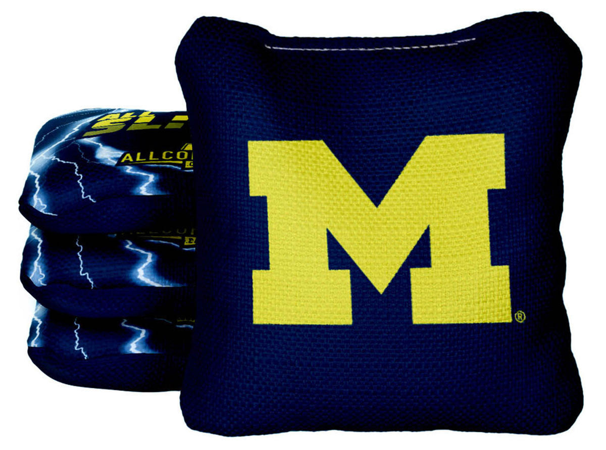 Officially Licensed Collegiate Cornhole Bags - All-Slide 2.0 - Set of 4 - Michigan University