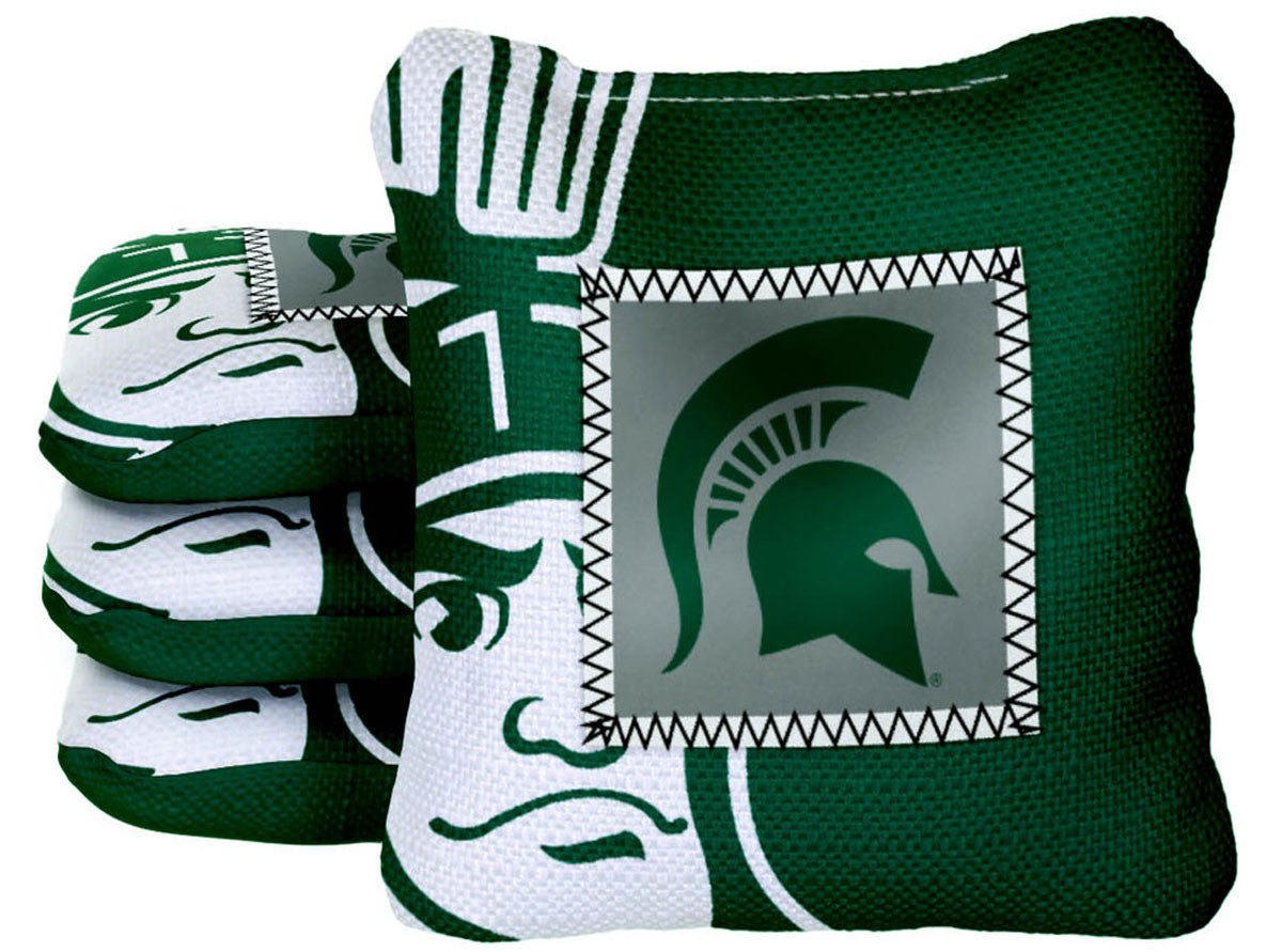 Officially Licensed Collegiate Cornhole Bags - Gamechangers - Set of 4 - Michigan State University