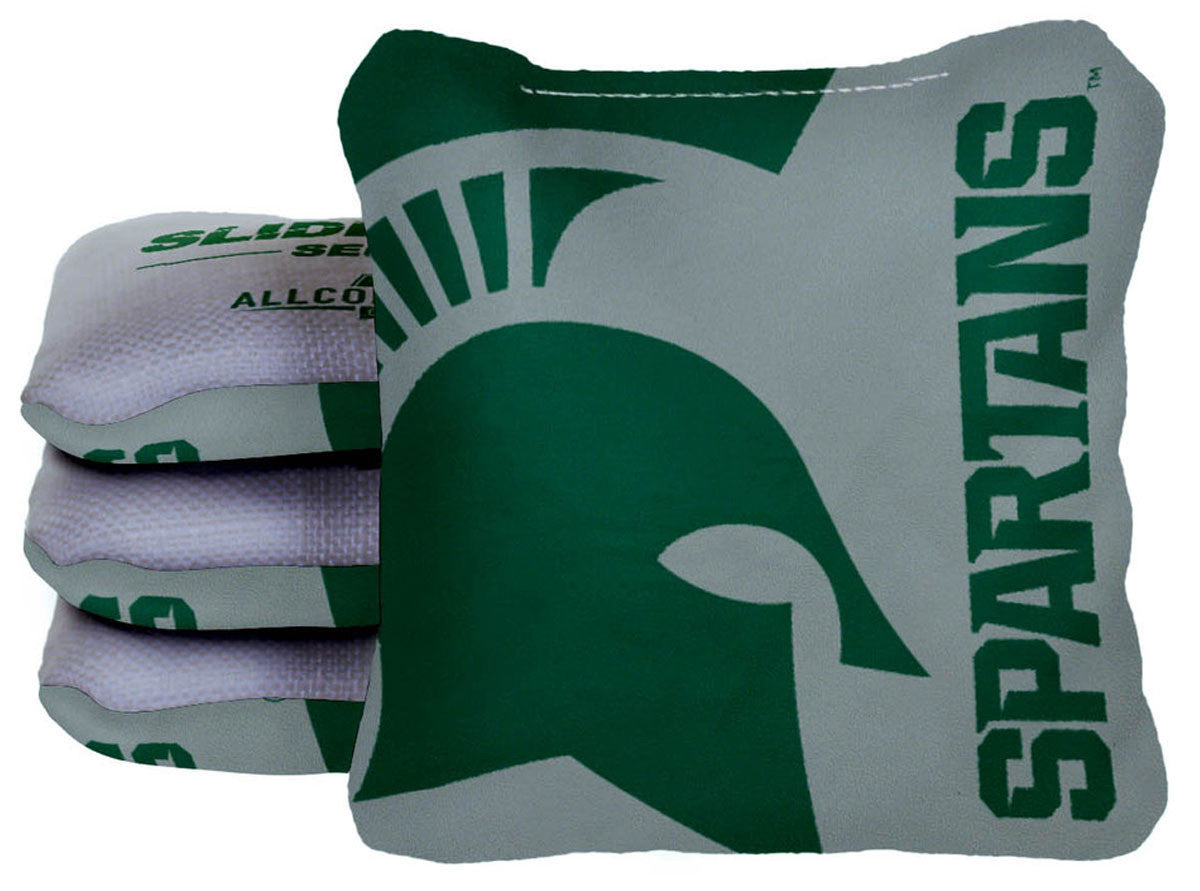 Officially Licensed Collegiate Cornhole Bags - Slide Rite - Set of 4 - Michigan State University