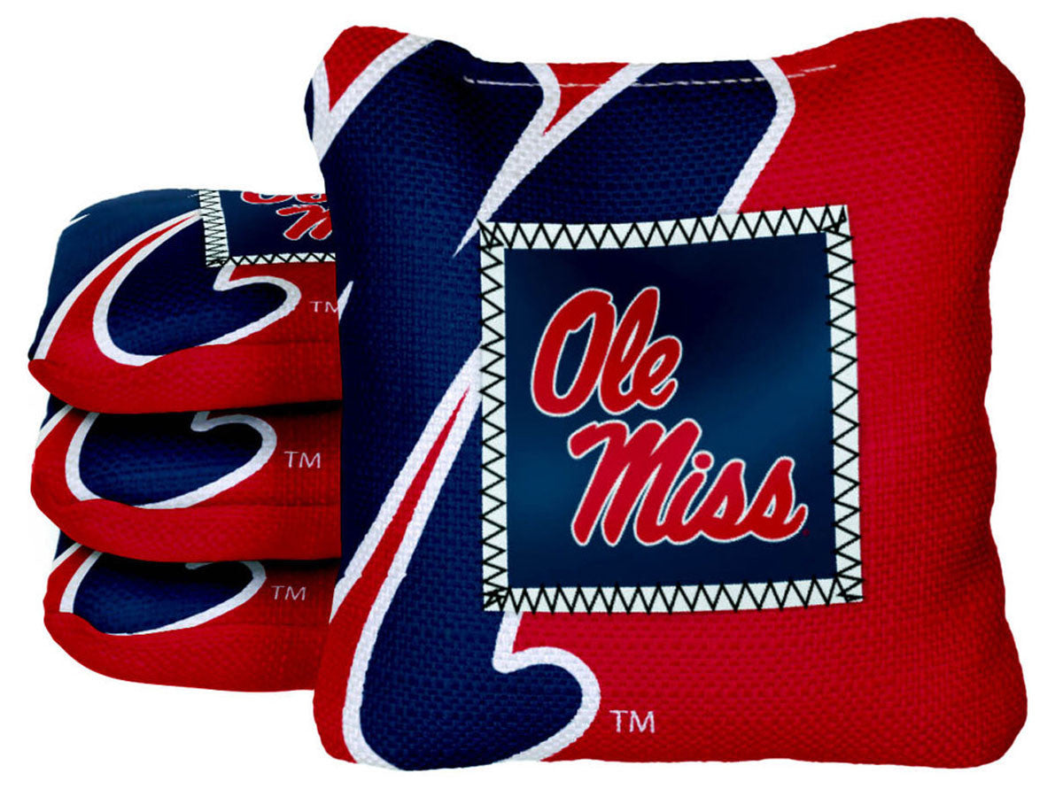 Officially Licensed Collegiate Cornhole Bags - Gamechangers - Set of 4 - Mississippi University