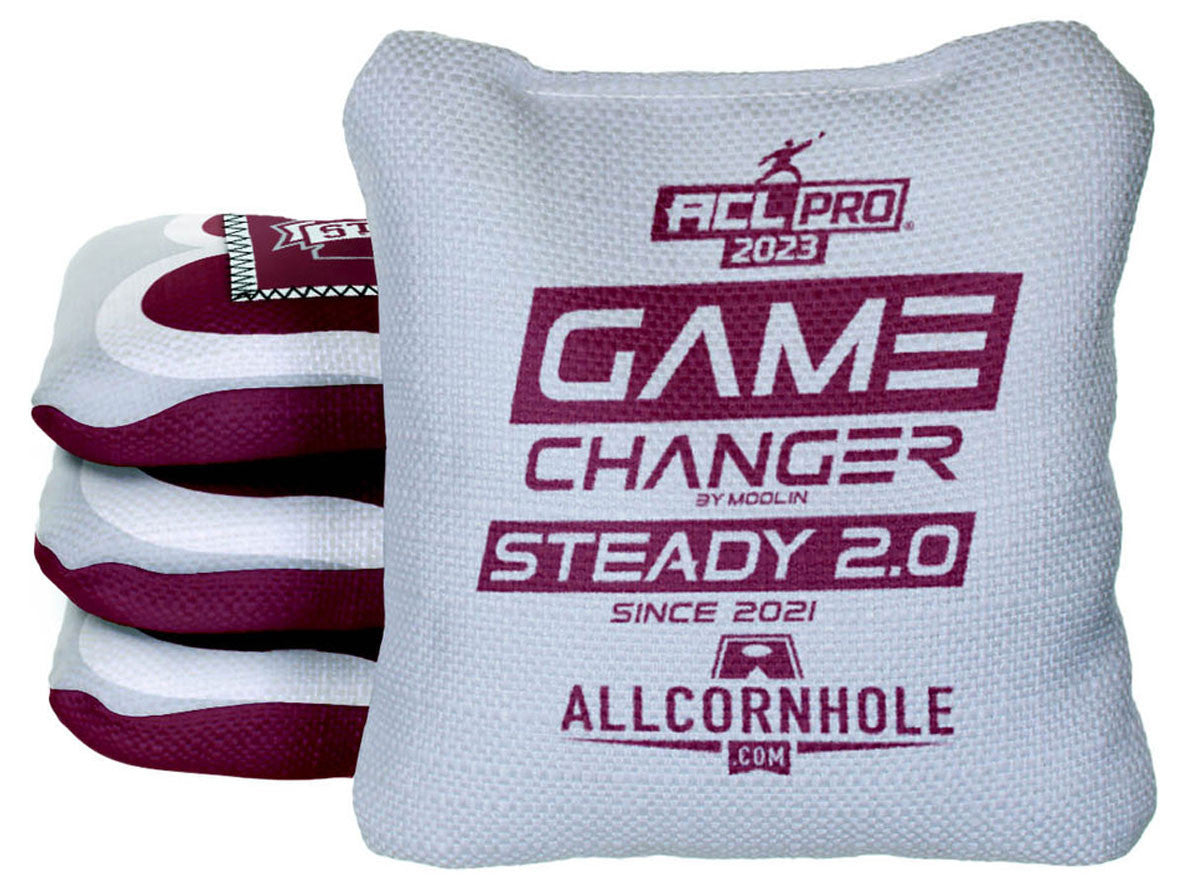 Officially Licensed Collegiate Cornhole Bags - Gamechanger Steady 2.0 - Set of 4 - Mississippi State University