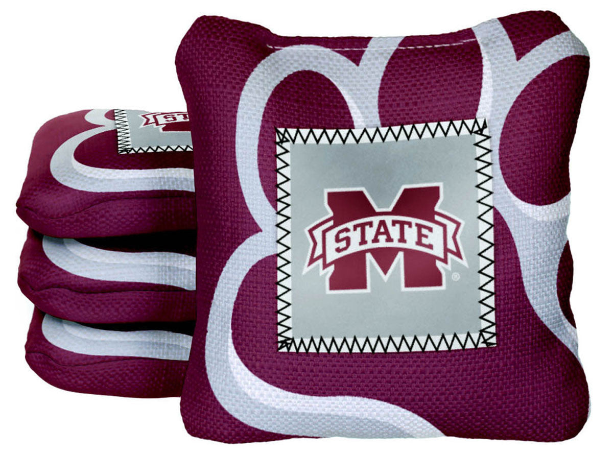 Officially Licensed Collegiate Cornhole Bags - Gamechanger Steady 2.0 - Set of 4 - Mississippi State University