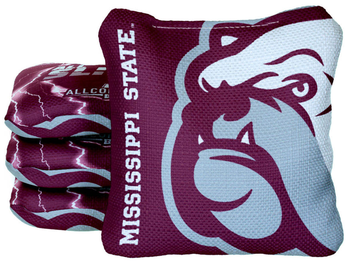 Officially Licensed Collegiate Cornhole Bags - All-Slide 2.0 - Set of 4 - Mississippi State University