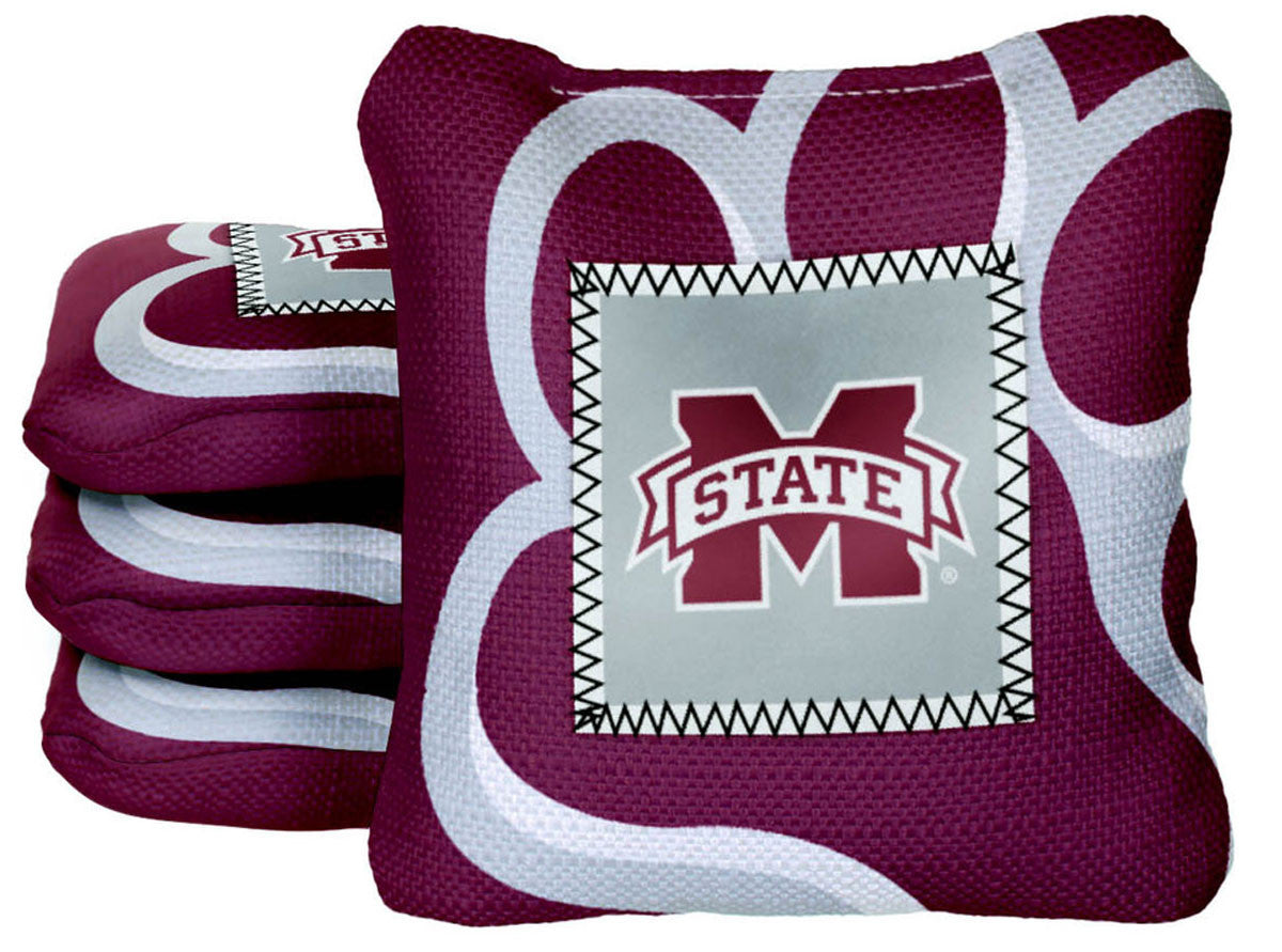 Officially Licensed Collegiate Cornhole Bags - Gamechangers - Set of 4 - Mississippi State University