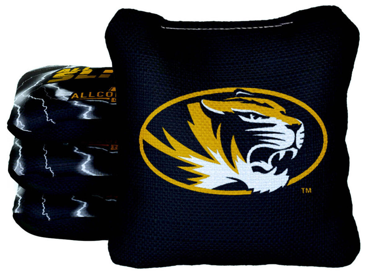 Officially Licensed Collegiate Cornhole Bags - All-Slide 2.0 - Set of 4 - University of Missouri