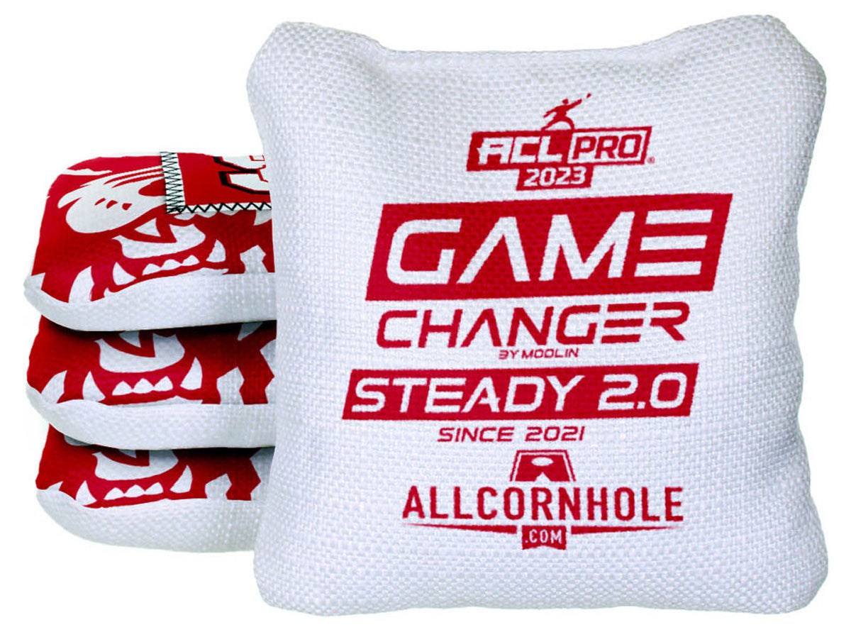 Officially Licensed Collegiate Cornhole Bags - Gamechanger Steady 2.0 - Set of 4 - North Carolina State University