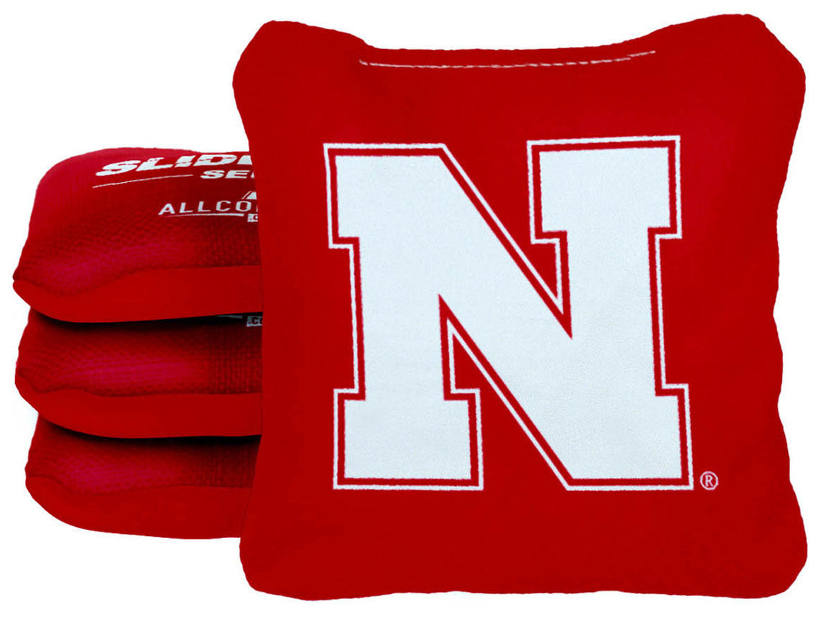 Officially Licensed Collegiate Cornhole Bags - Slide Rite - Set of 4 - University of Nebraska
