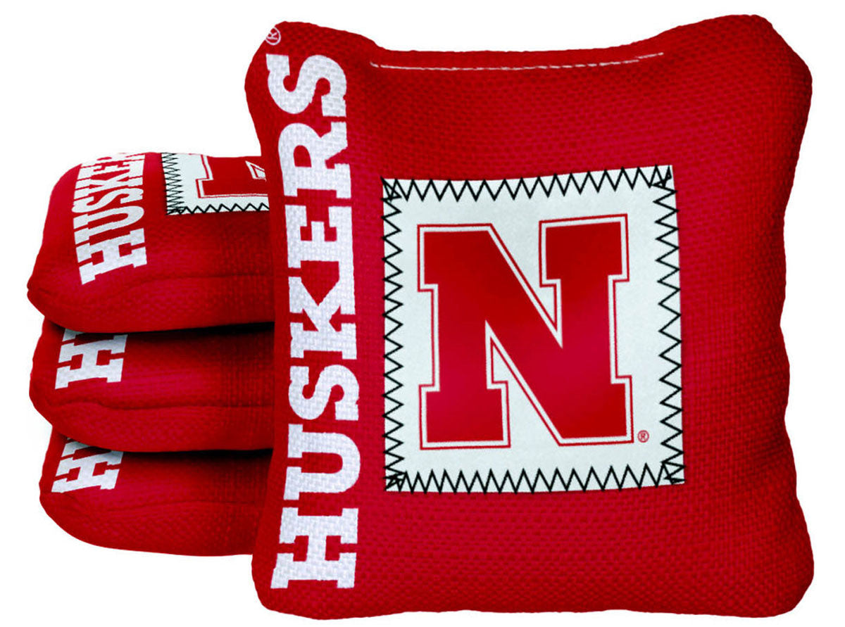 Officially Licensed Collegiate Cornhole Bags - Gamechangers - Set of 4 - University of Nebraska