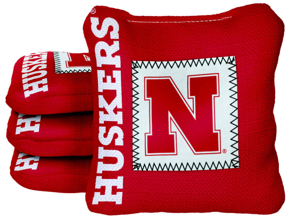 Officially Licensed Collegiate Cornhole Bags - Gamechanger Steady 2.0 - Set of 4 - University of Nebraska