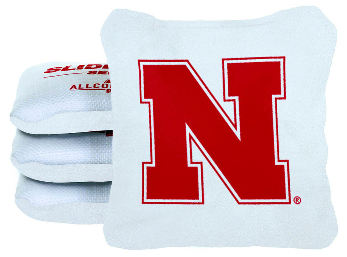 Officially Licensed Collegiate Cornhole Bags - Slide Rite - Set of 4 - University of Nebraska