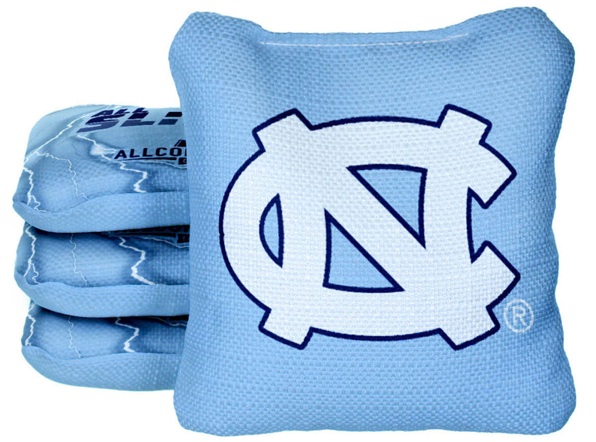 Officially Licensed Collegiate Cornhole Bags - All-Slide 2.0 - Set of 4 - University of North Carolina (UNC)