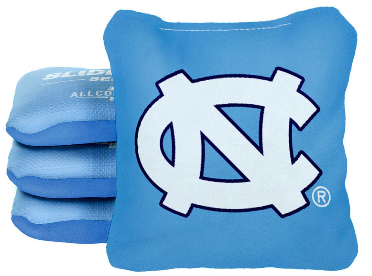 Officially Licensed Collegiate Cornhole Bags - Slide Rite - Set of 4 - University of North Carolina (UNC)