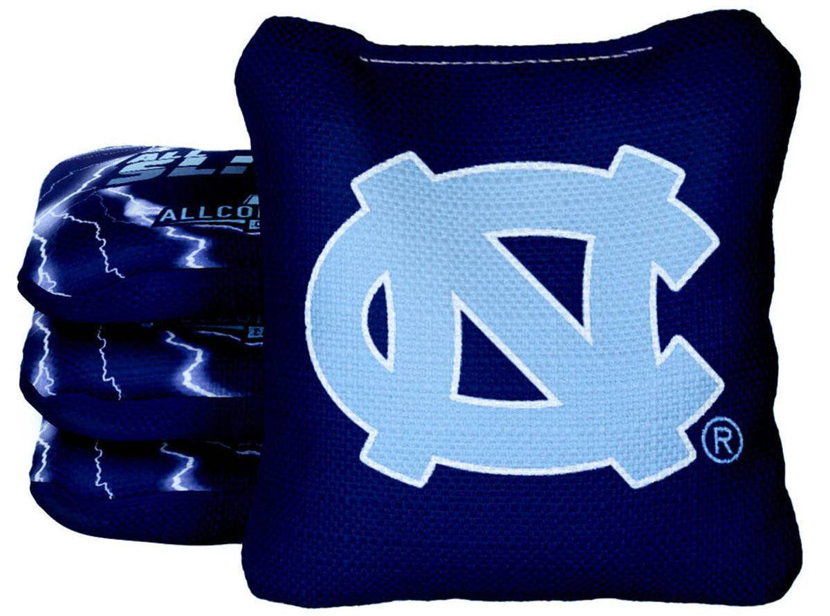 Officially Licensed Collegiate Cornhole Bags - All-Slide 2.0 - Set of 4 - University of North Carolina (UNC)