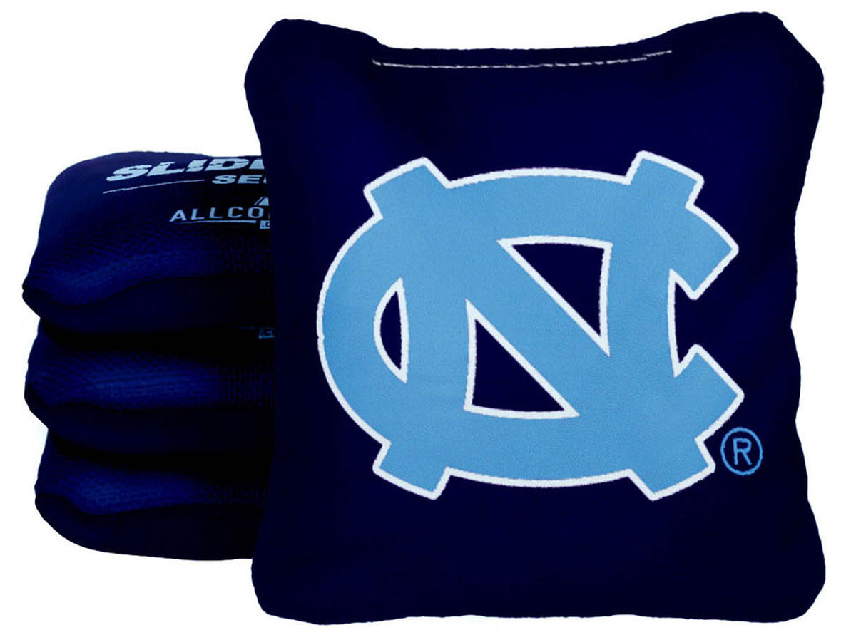 Officially Licensed Collegiate Cornhole Bags - Slide Rite - Set of 4 - University of North Carolina (UNC)
