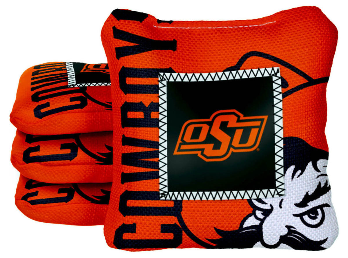 Officially Licensed Collegiate Cornhole Bags - Gamechanger Steady 2.0 - Set of 4 - Oklahoma State University