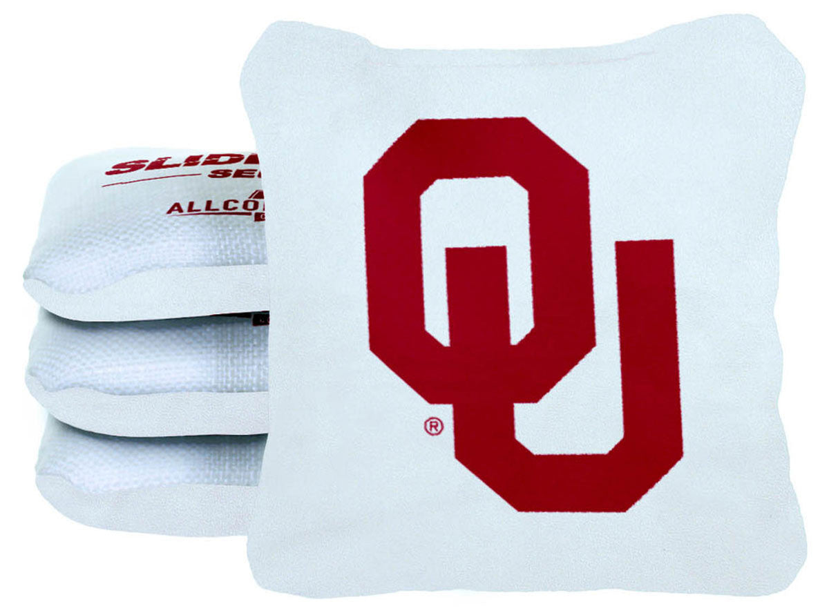 Officially Licensed Collegiate Cornhole Bags - Slide Rite - Set of 4 - Oklahoma University