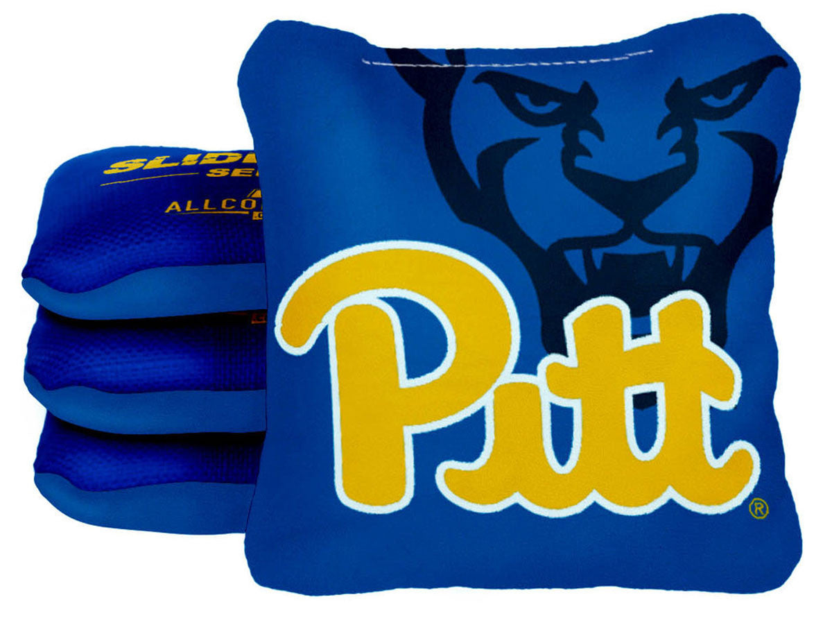 Officially Licensed Collegiate Cornhole Bags - Slide Rite - Set of 4 - University of Pittsburgh