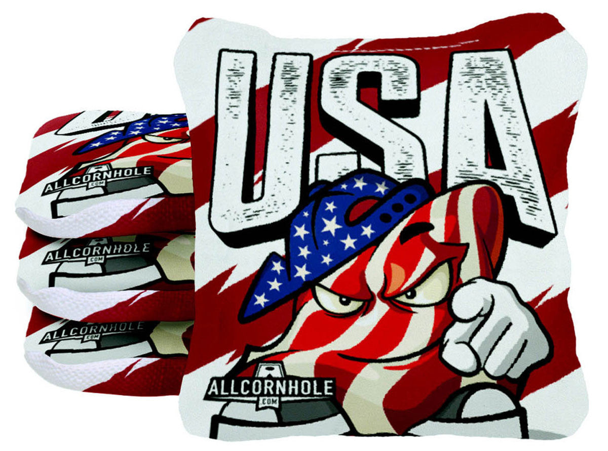 USA Design Patriotic Slide-Rite Cornhole Bags - SET OF 4