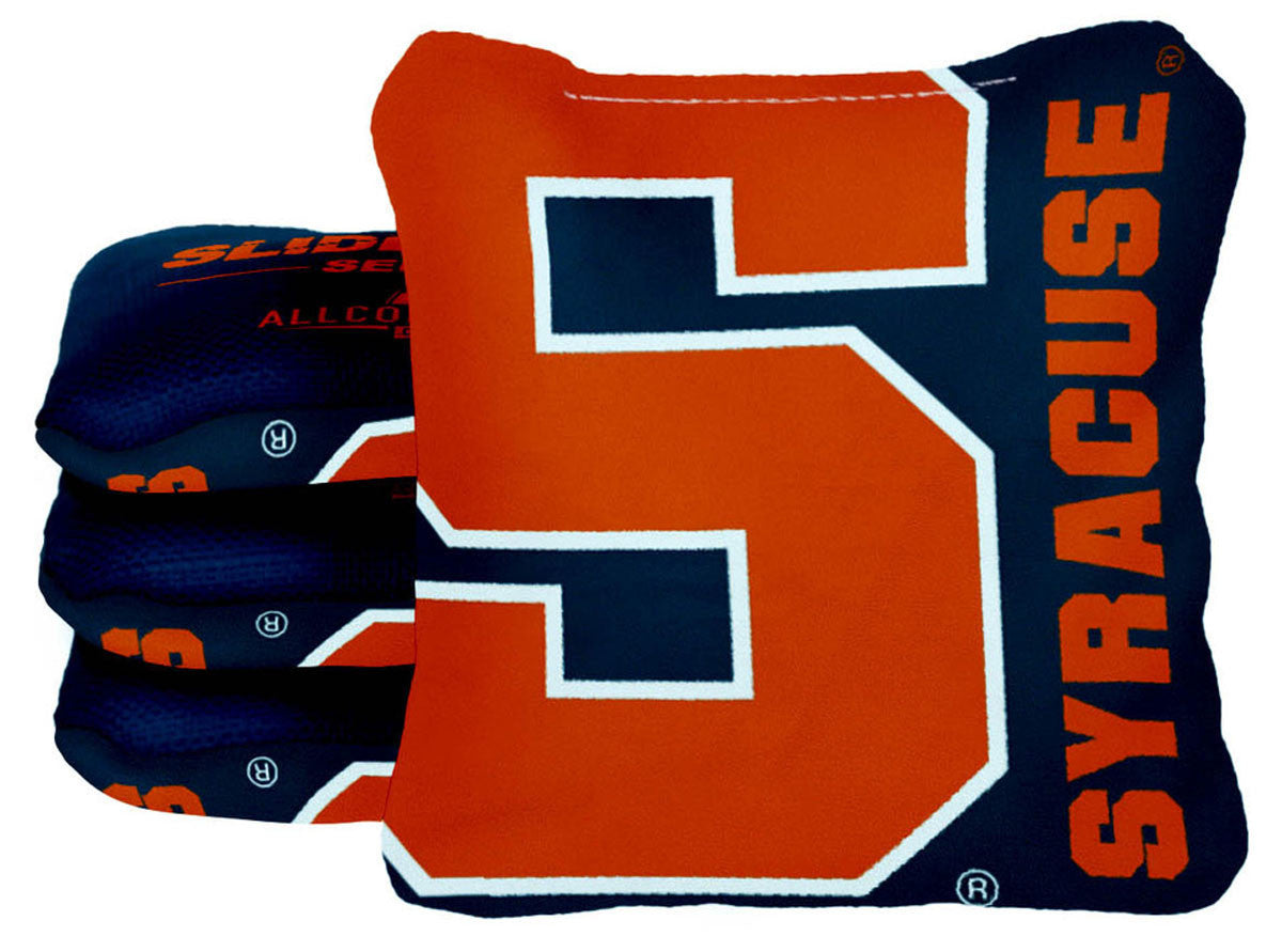 Officially Licensed Collegiate Cornhole Bags - Slide Rite - Set of 4 - Syracuse University