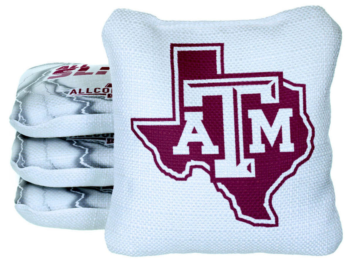Officially Licensed Collegiate Cornhole Bags - All-Slide 2.0 - Set of 4 - Texas A&M University