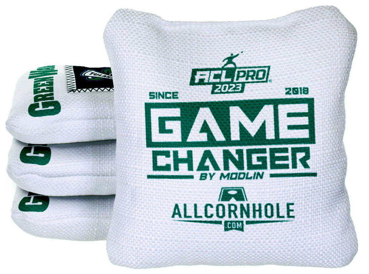 Officially Licensed Collegiate Cornhole Bags - Gamechangers - Set of 4 - Tulane University